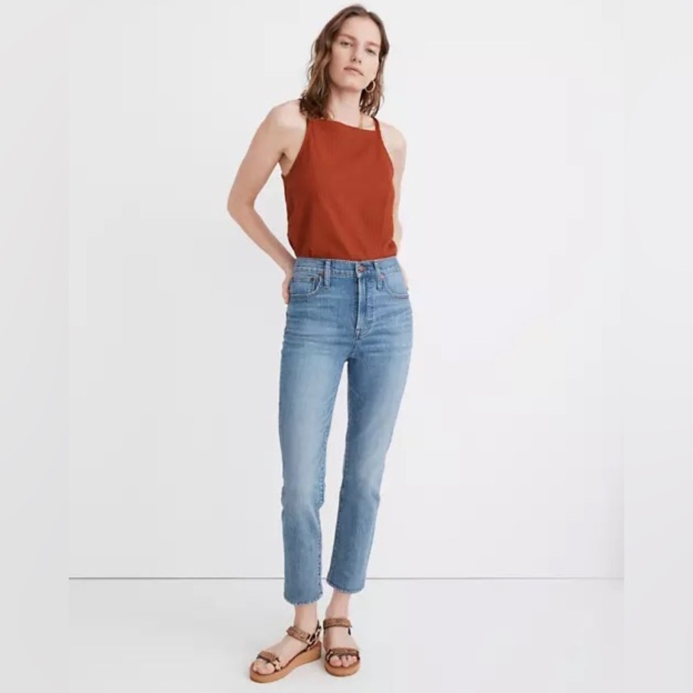 Madewell Perfect Vintage Cropped Jeans Light Wash, Excellent Condition Size 29
